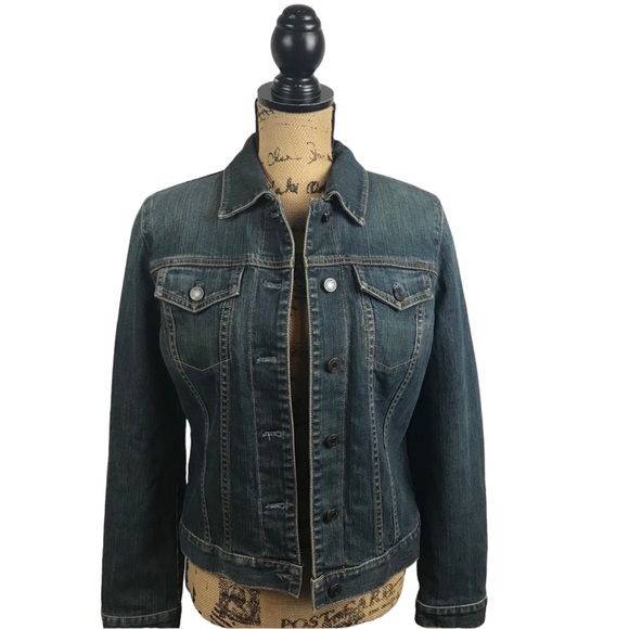 Vintage GAP Jean Jacket Fair Isle Wool Sweater Lining - Picture 3 of 10